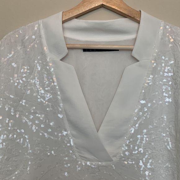 Zara white sequined tunic dress - Picture 7 of 12